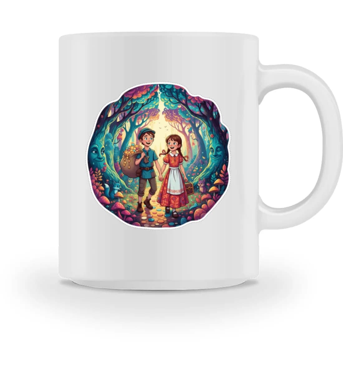 Hänsel und Gretel entkamen der Hexe - Tasse