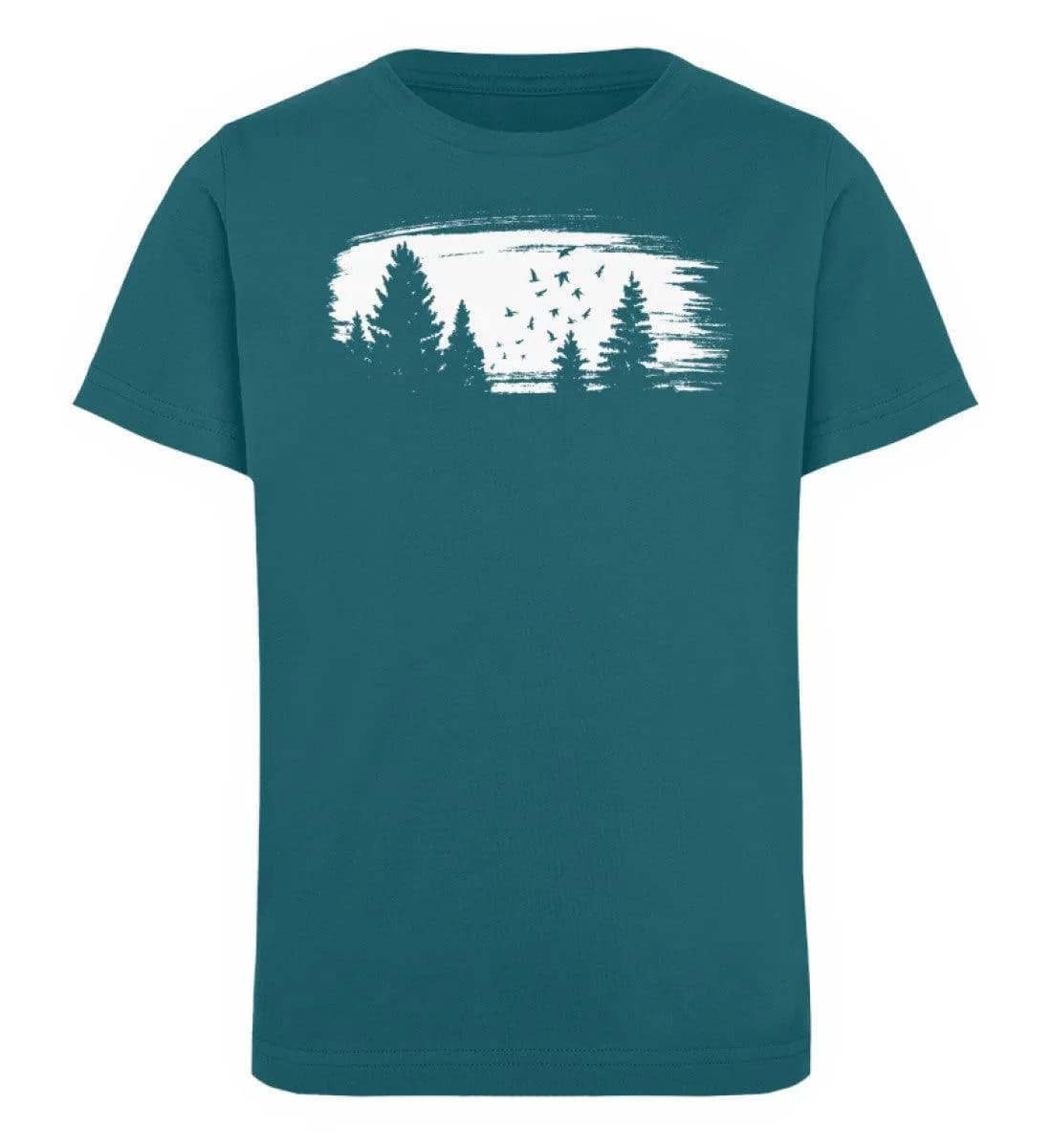 Wald mit Vögeln - Kinder Bio T-Shirt