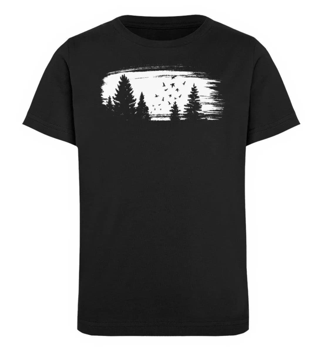 Wald mit Vögeln - Kinder Bio T-Shirt