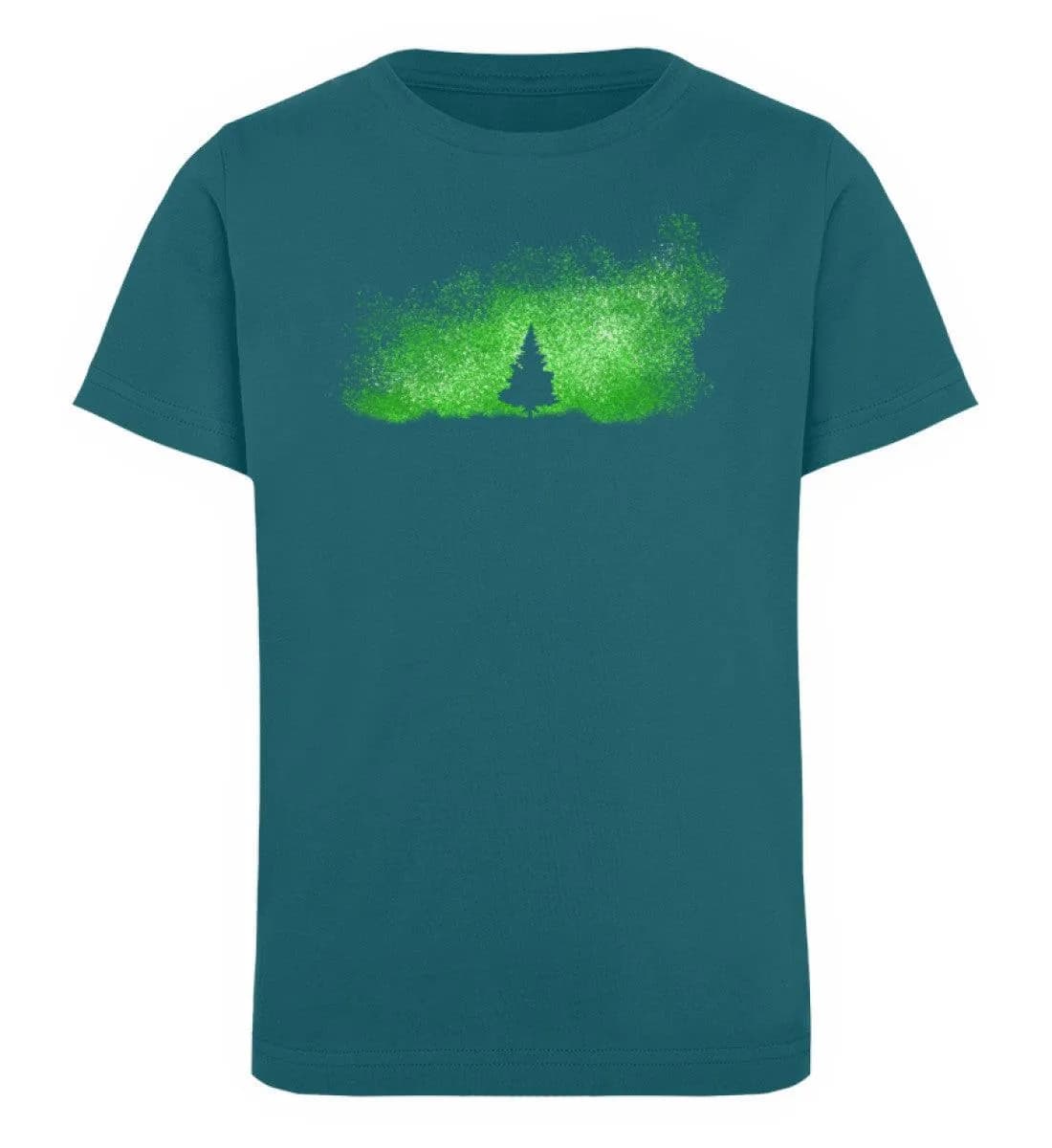 Baum im Sternenhimmel grün - Kinder Bio T-Shirt