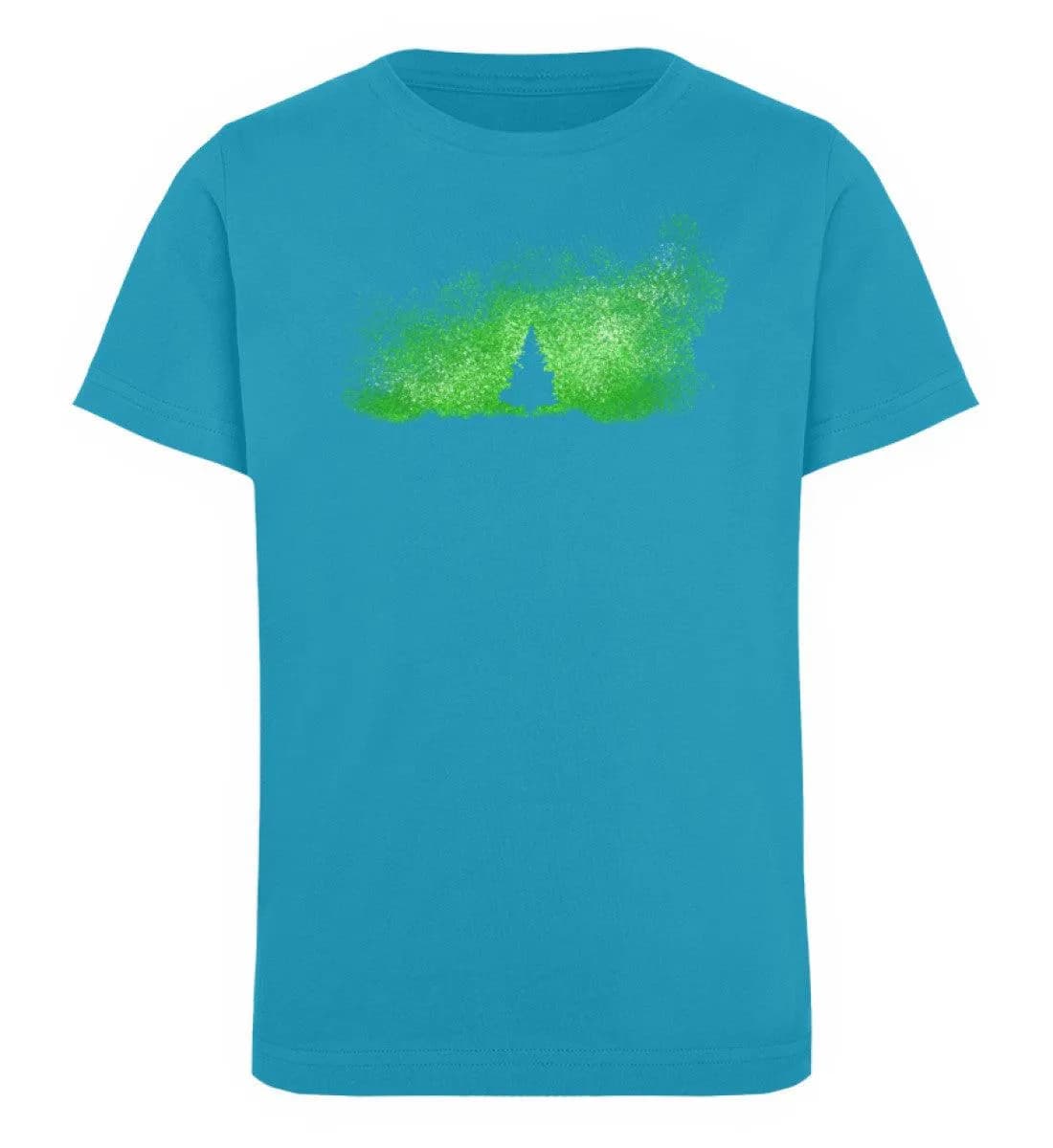 Baum im Sternenhimmel grün - Kinder Bio T-Shirt