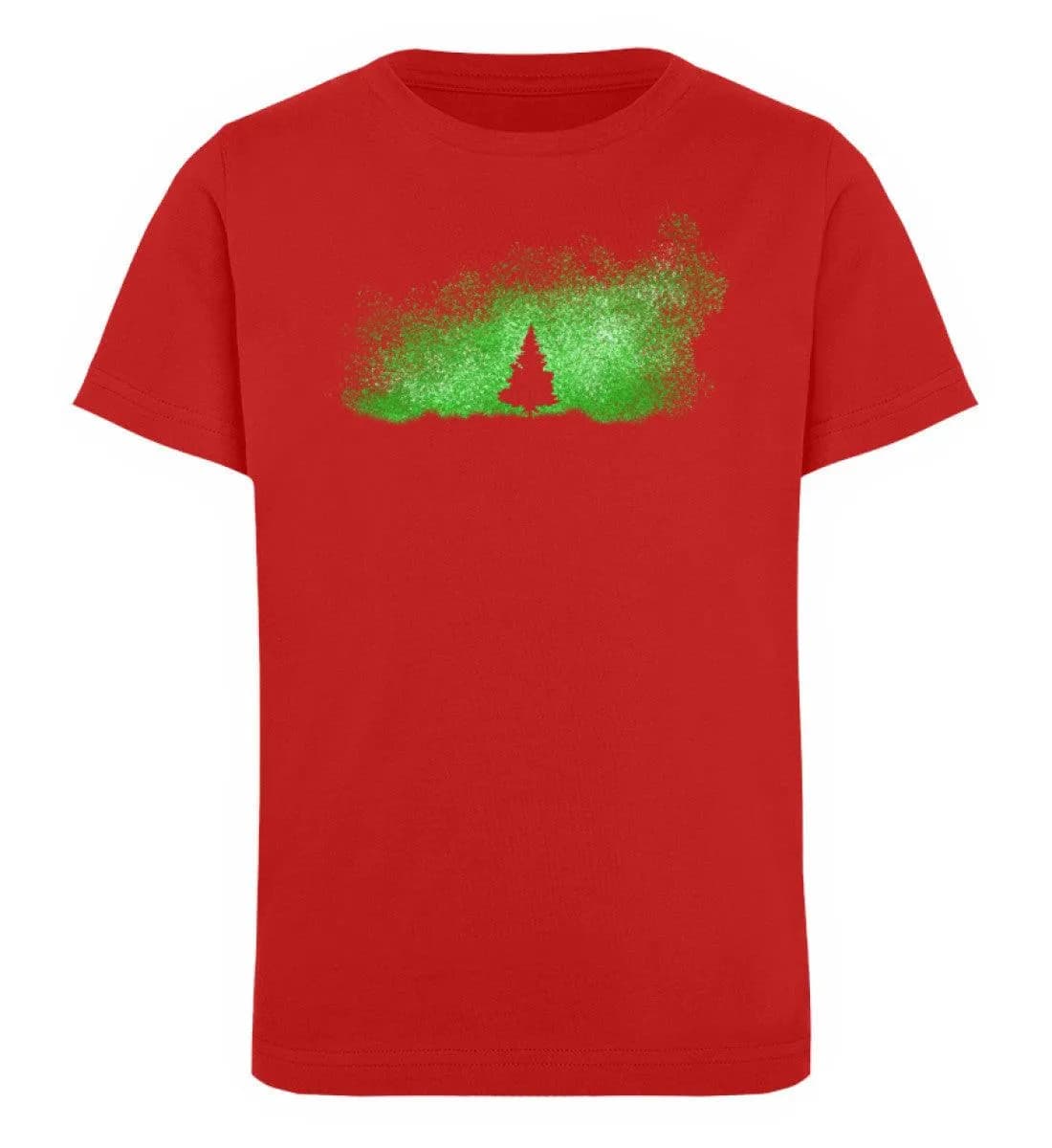 Baum im Sternenhimmel grün - Kinder Bio T-Shirt