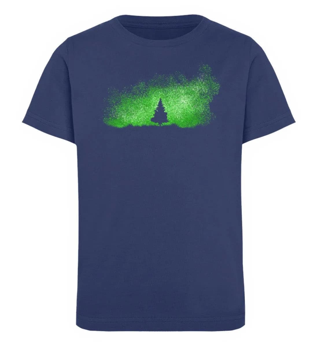 Baum im Sternenhimmel grün - Kinder Bio T-Shirt