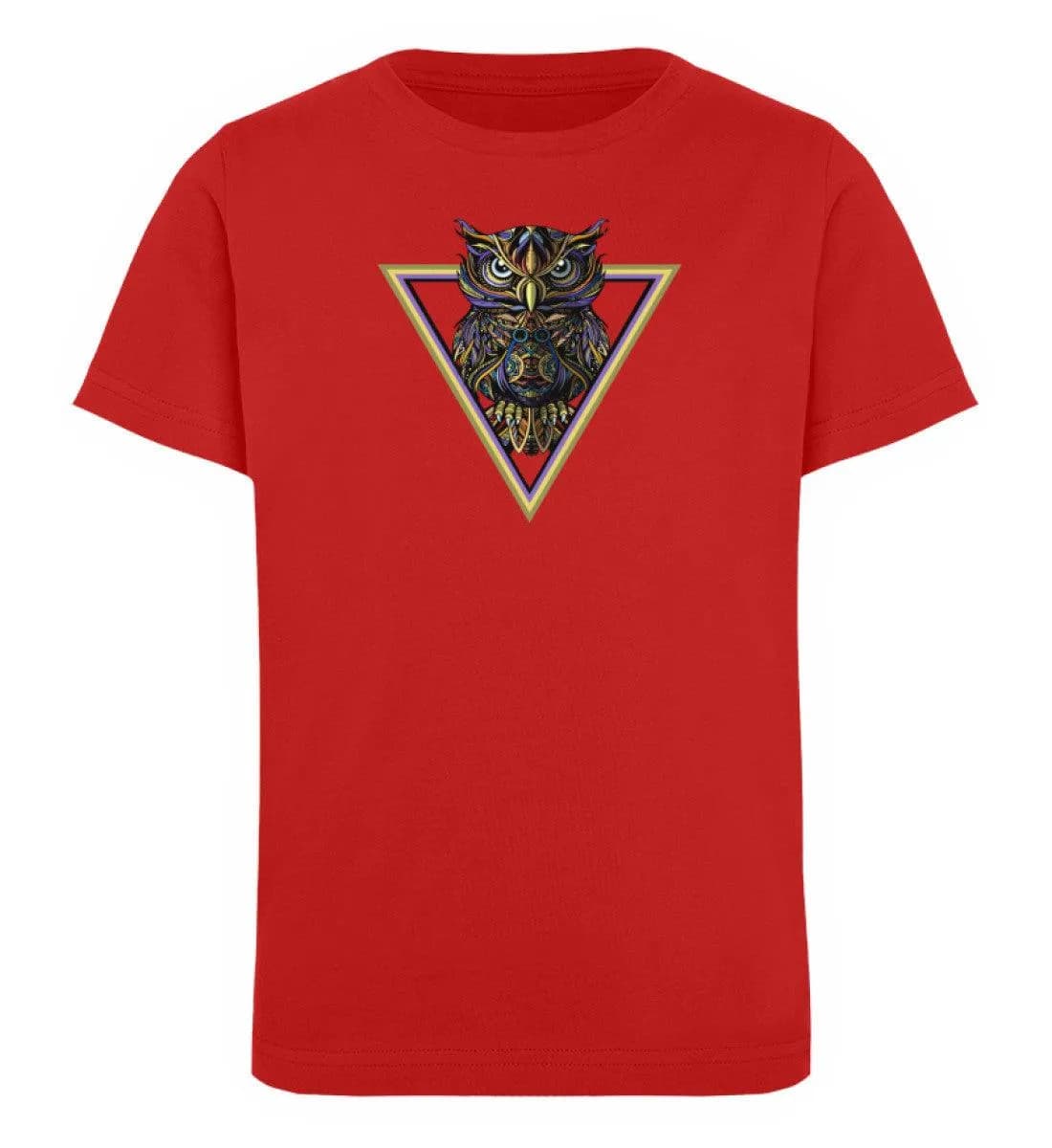 Eule im Dreieck - Kinder Bio T-Shirt