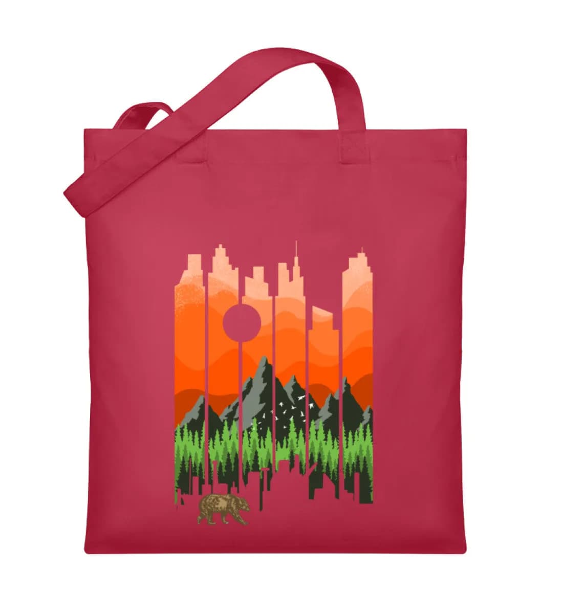 Nature Landscape Sunset - Organic Jutebeutel