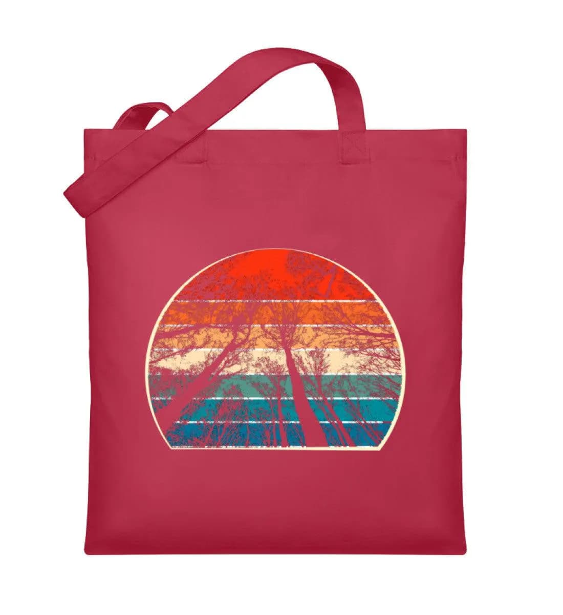 Retro Bäume - Organic Jutebeutel