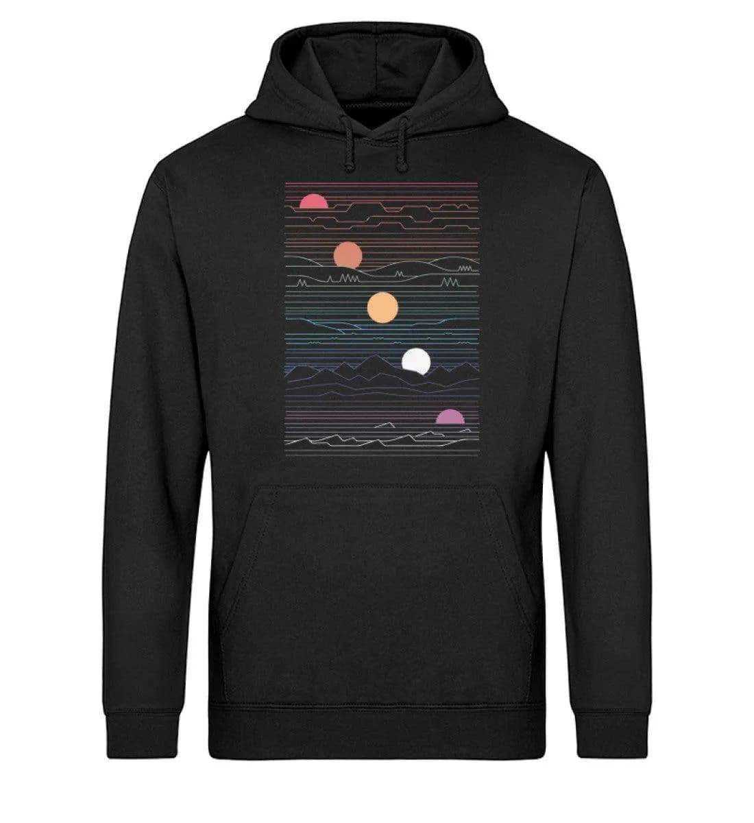 Sonne Berge Linien - Unisex Basic Bio Hoodie
