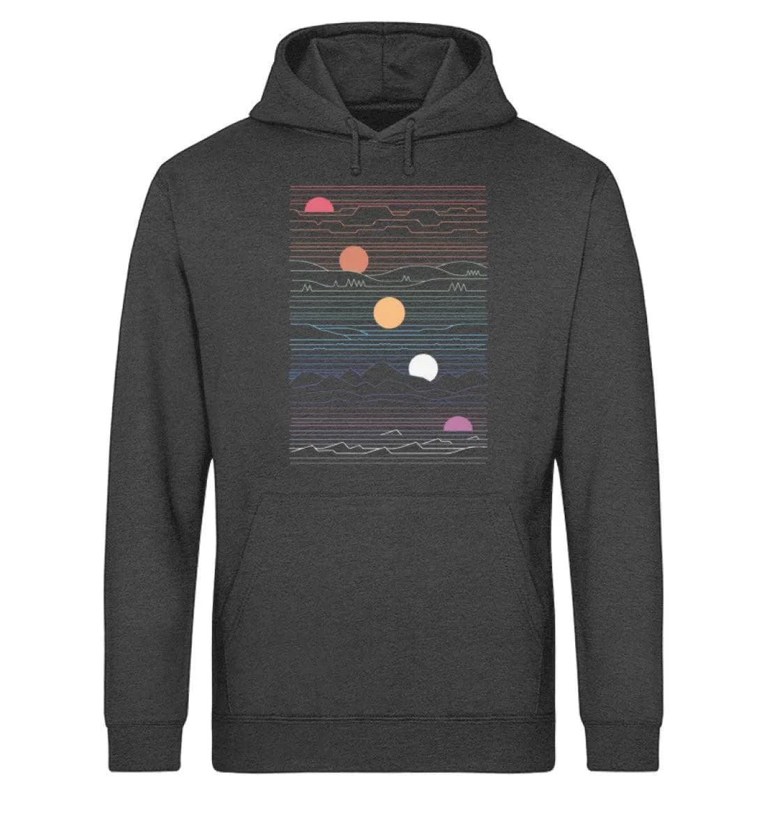 Sonne Berge Linien - Unisex Basic Bio Hoodie