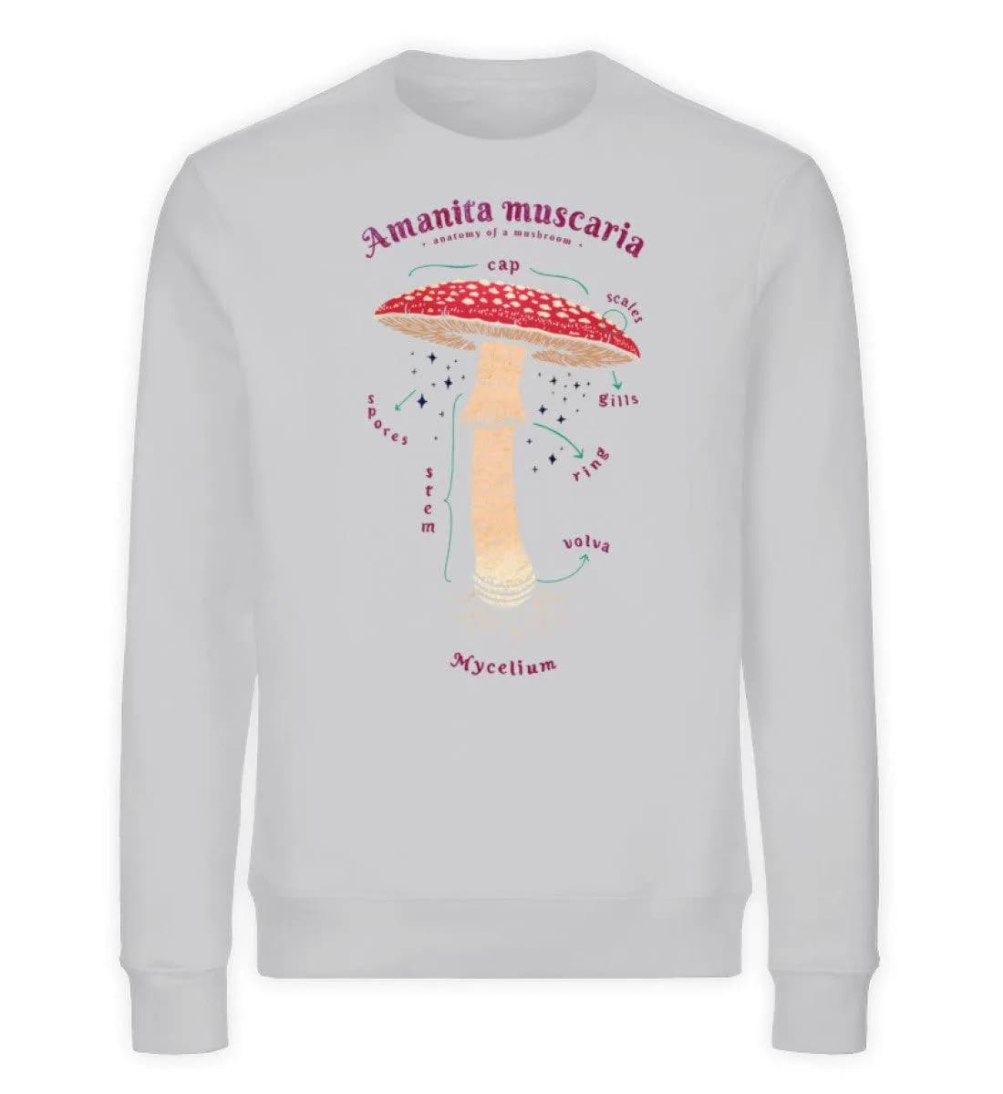 Anatomie Fliegenpilz - Unisex Bio Sweatshirt