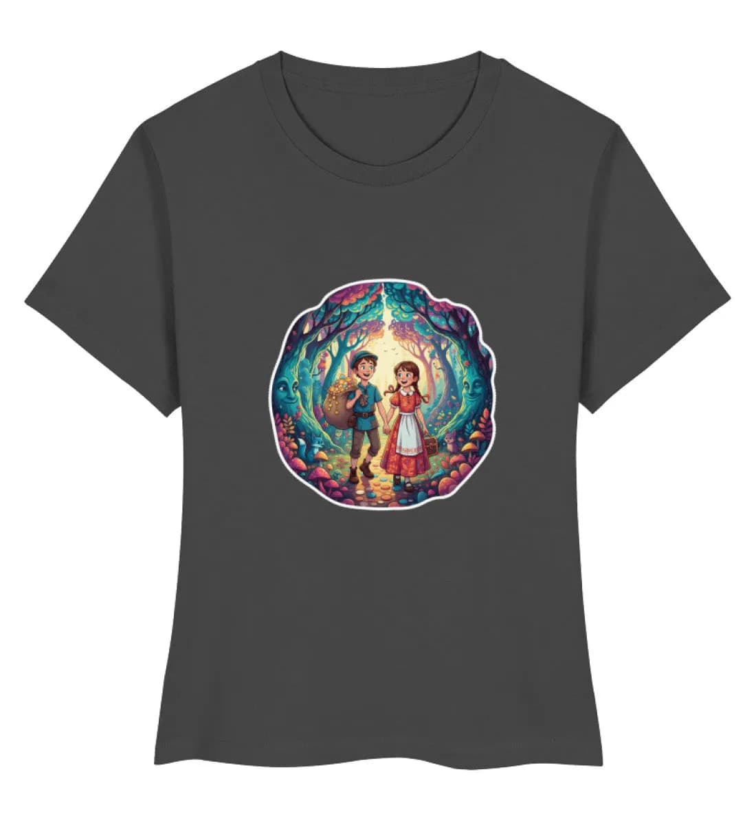 Hänsel und Gretel entkamen der Hexe - Damen Premium Bio Shirt