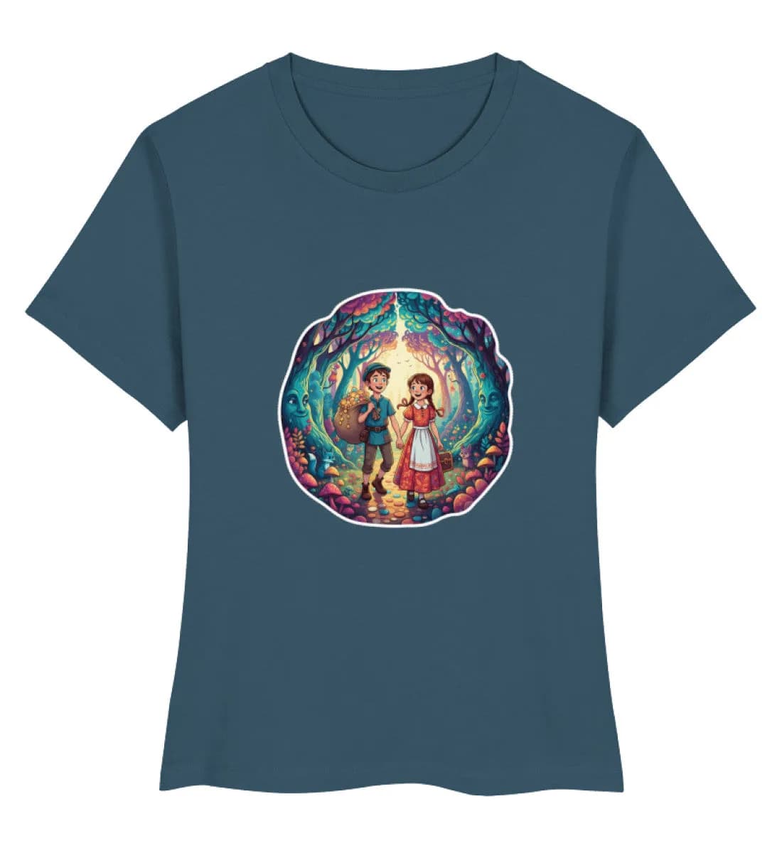 Hänsel und Gretel entkamen der Hexe - Damen Premium Bio Shirt