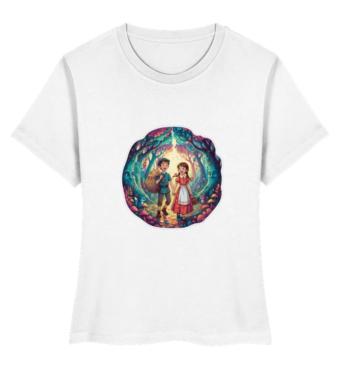 Hänsel und Gretel entkamen der Hexe - Damen Premium Bio Shirt