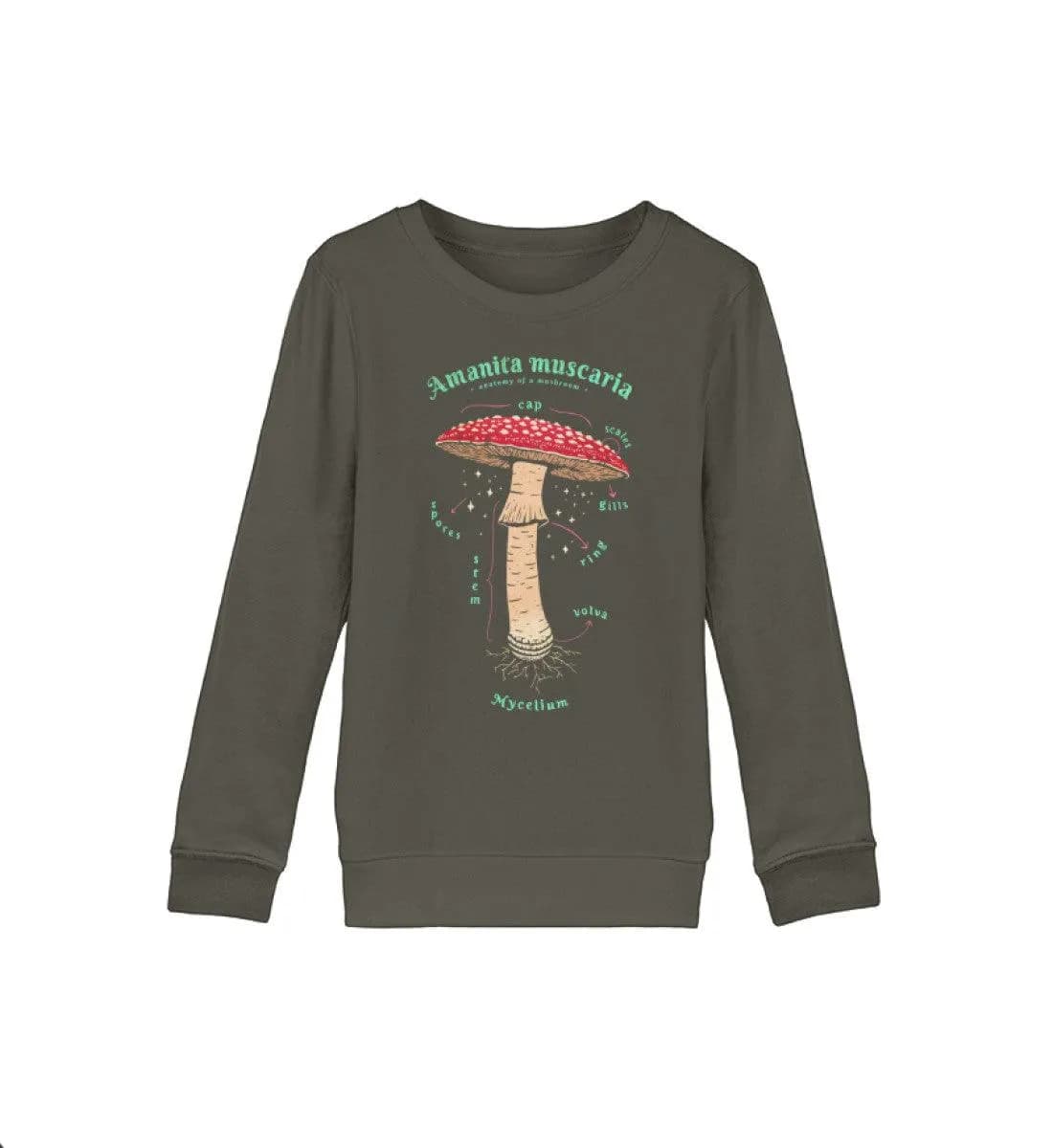 Anatomie Fliegenpilz - Kinder Bio Sweatshirt