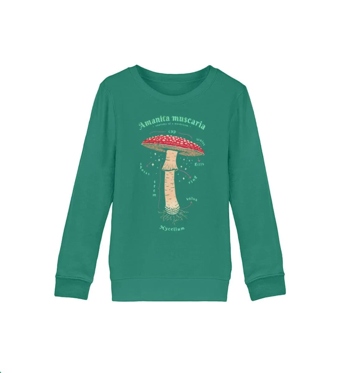 Anatomie Fliegenpilz - Kinder Bio Sweatshirt