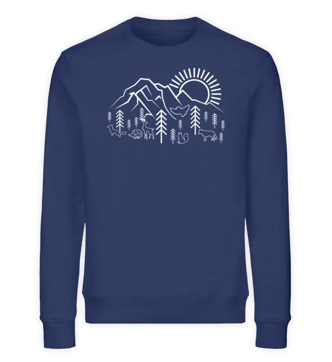 Berge Sonne Tiere - Unisex Bio Sweatshirt