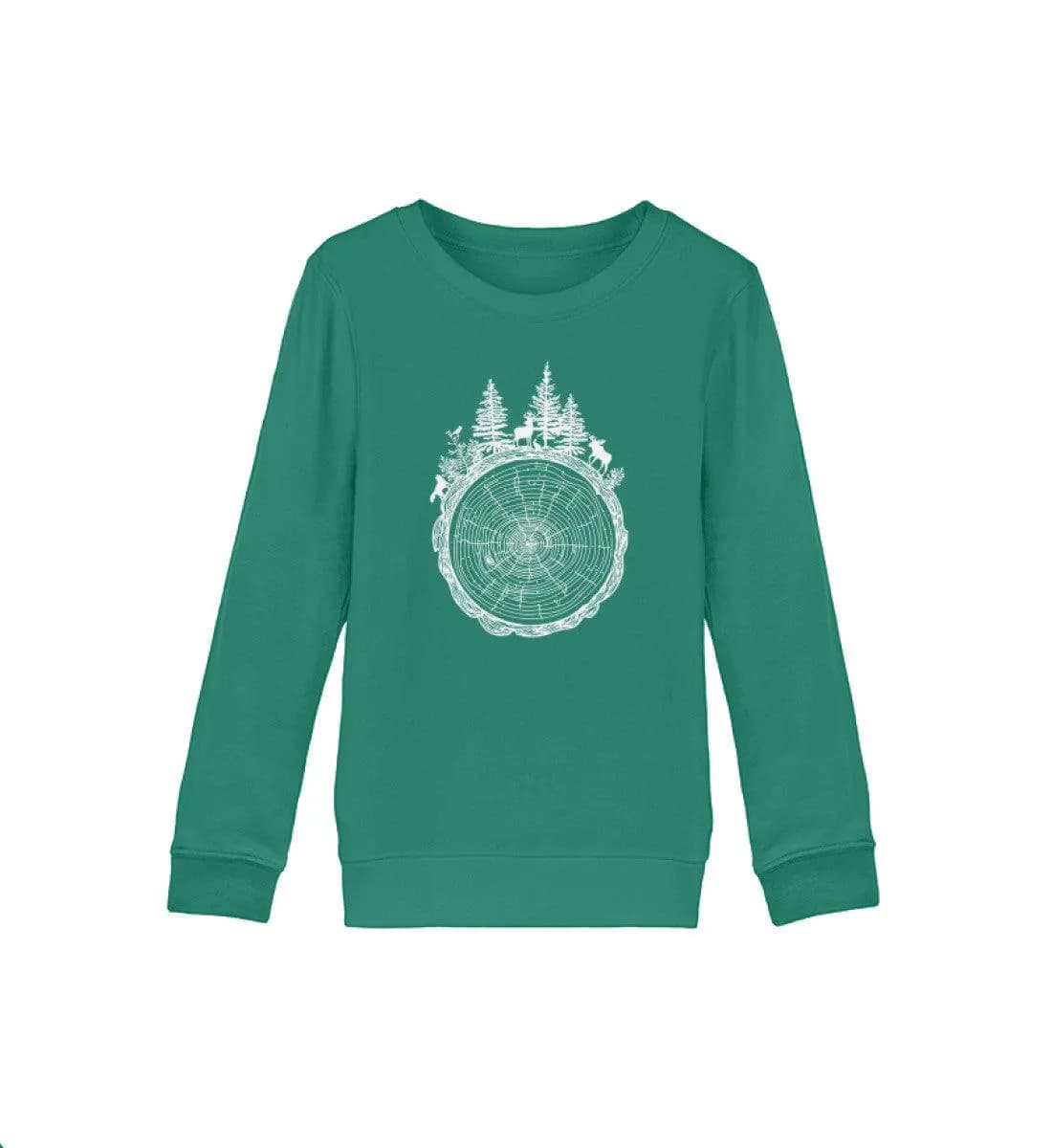 Wald auf Baumquerschnitt - Kinder Bio Sweatshirt