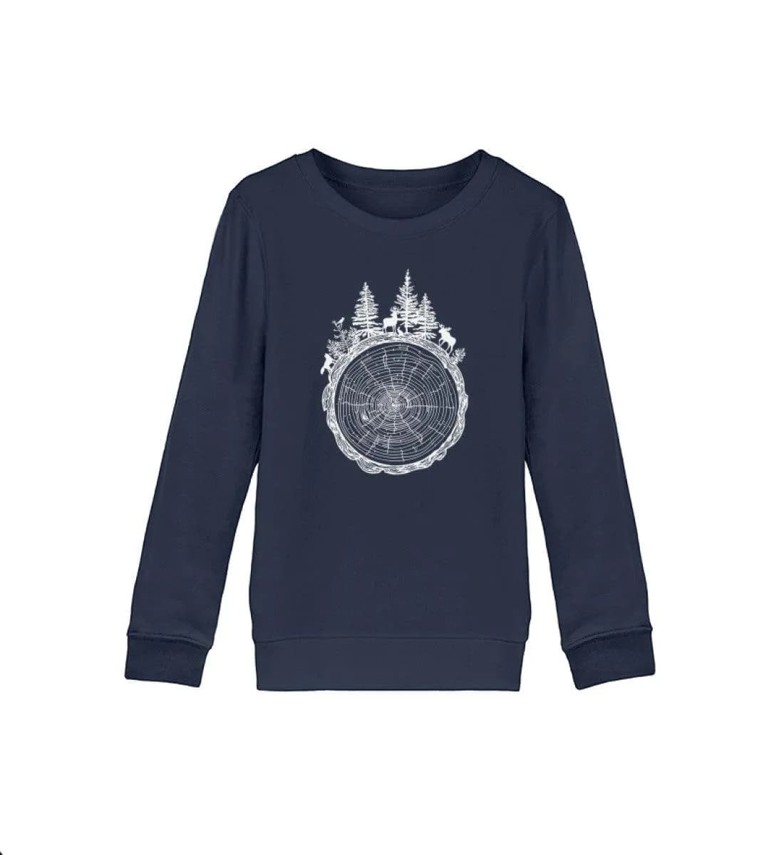 Wald auf Baumquerschnitt - Kinder Bio Sweatshirt