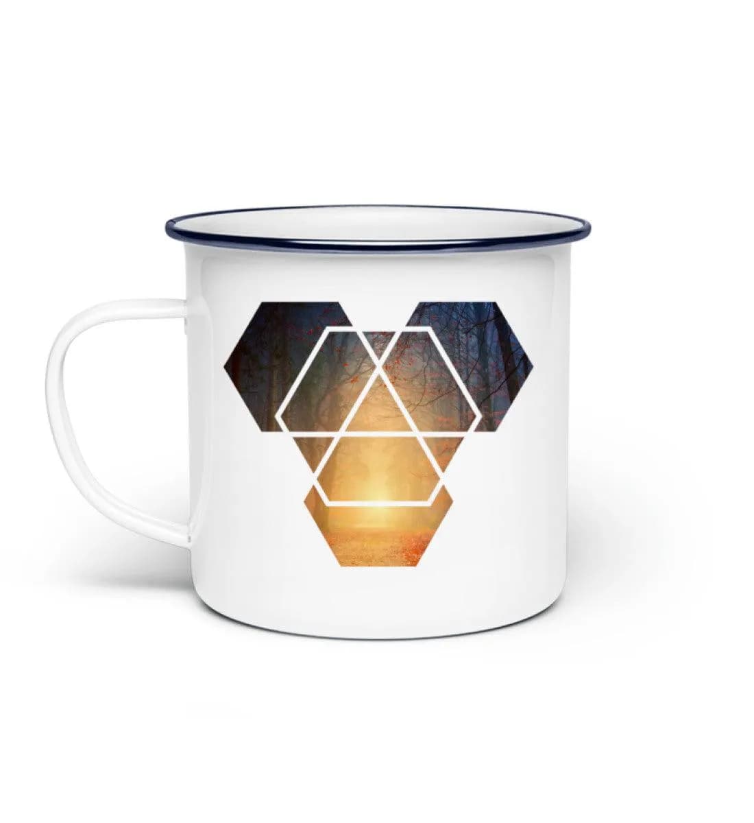 Hexagone - Emaille Tasse
