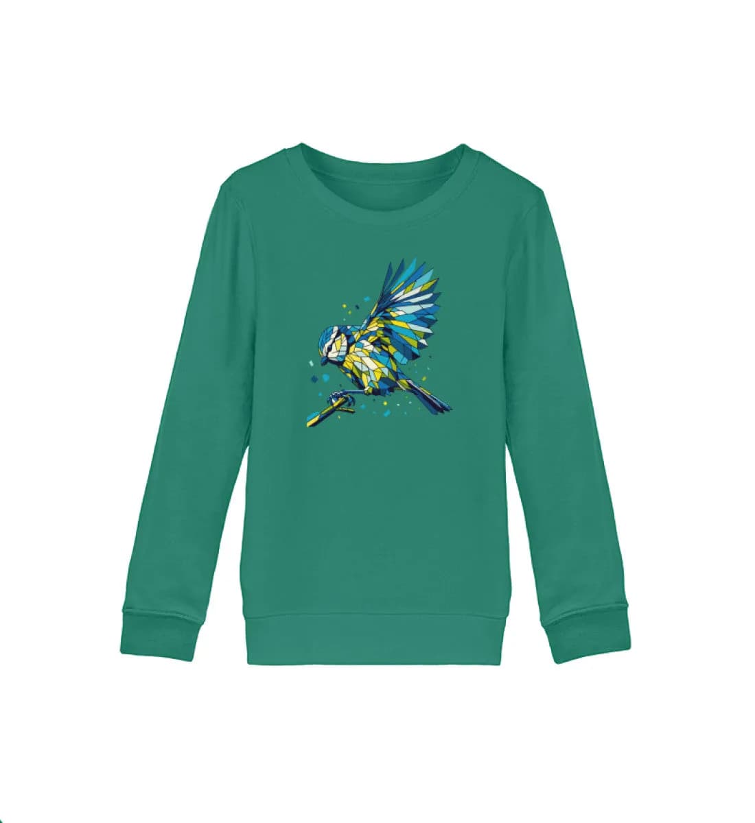 Blaumeise Polygon bunt - Kinder Bio Sweatshirt