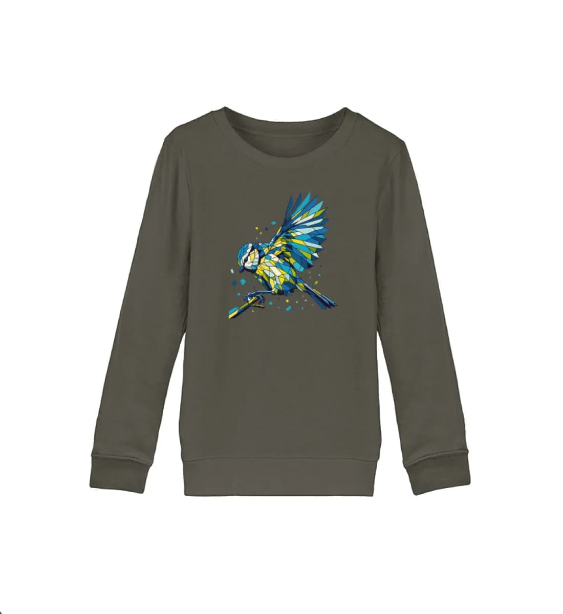 Blaumeise Polygon bunt - Kinder Bio Sweatshirt