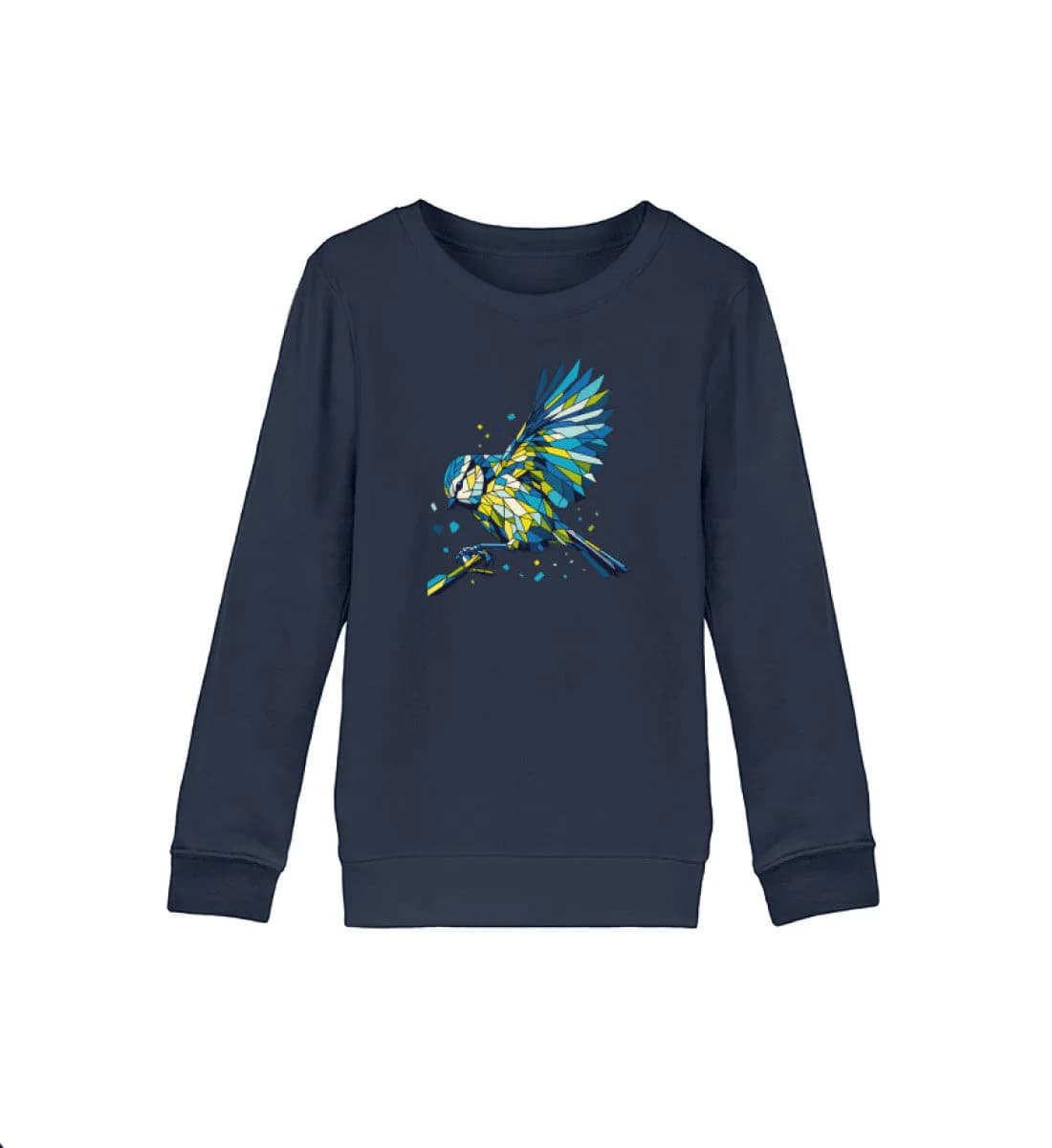 Blaumeise Polygon bunt - Kinder Bio Sweatshirt