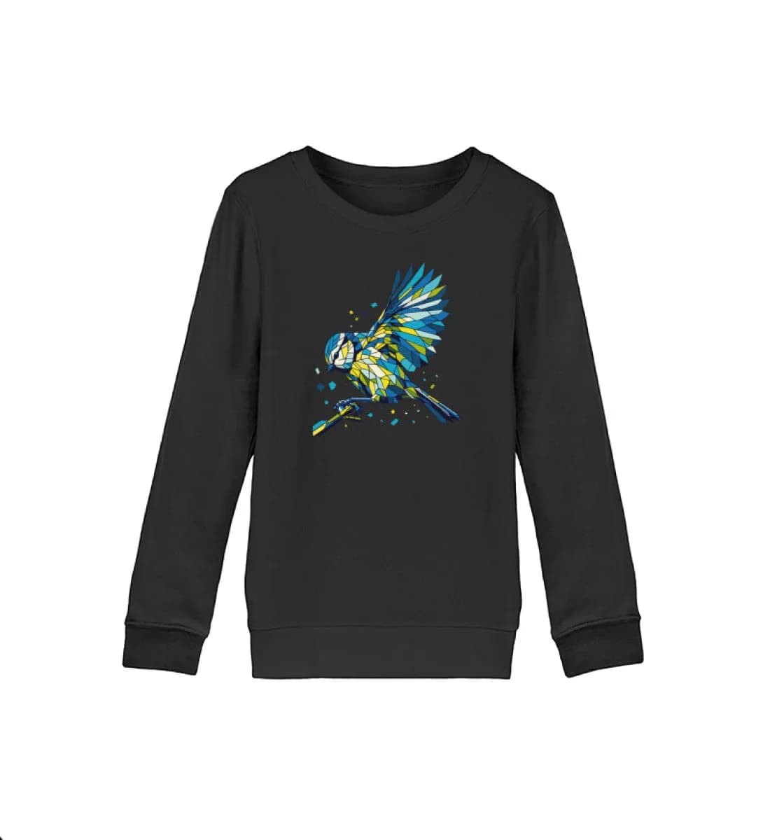 Blaumeise Polygon bunt - Kinder Bio Sweatshirt
