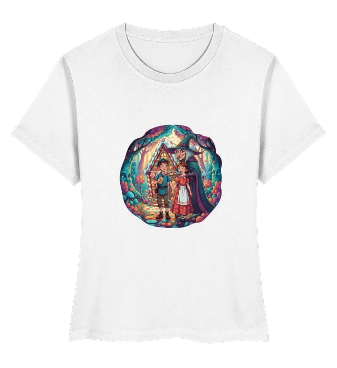 Hexe lockt Hänsel und Gretel - Damen Premium Bio Shirt