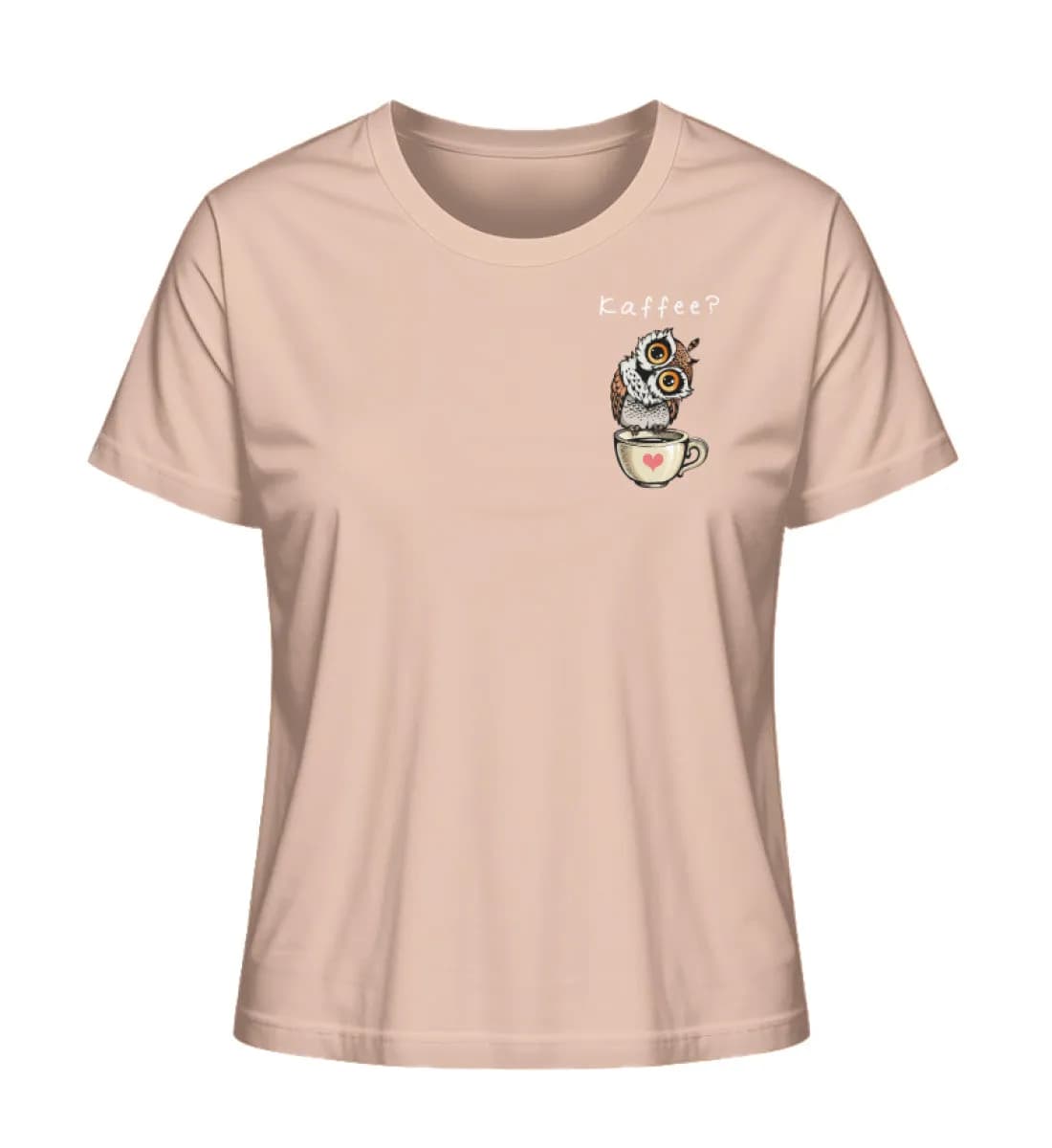 Eule auf Tasse Kaffee? - Damen Premium Bio Shirt