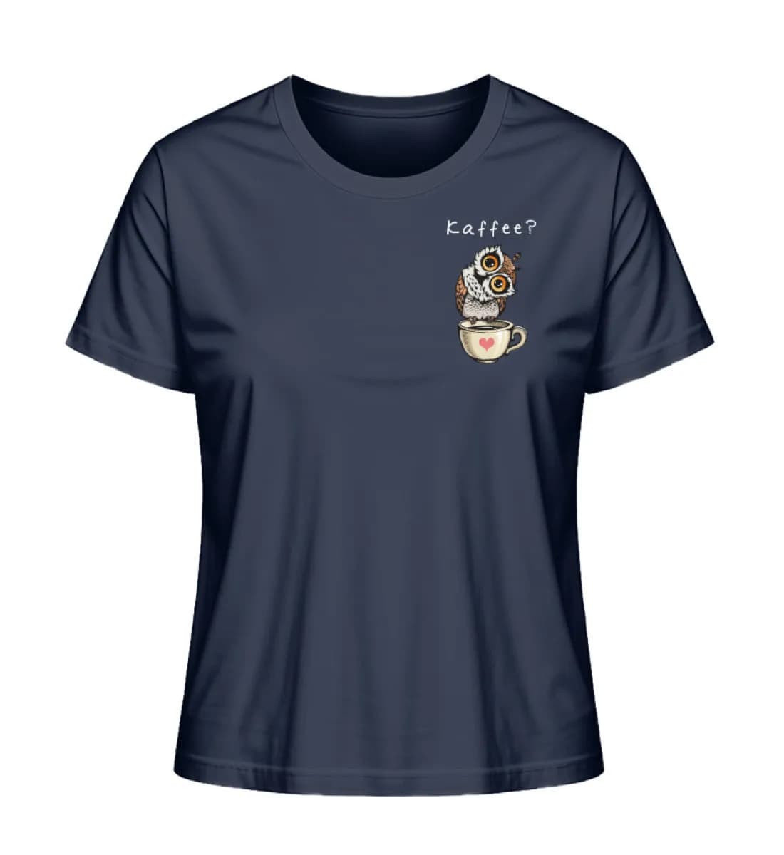 Eule auf Tasse Kaffee? - Damen Premium Bio Shirt