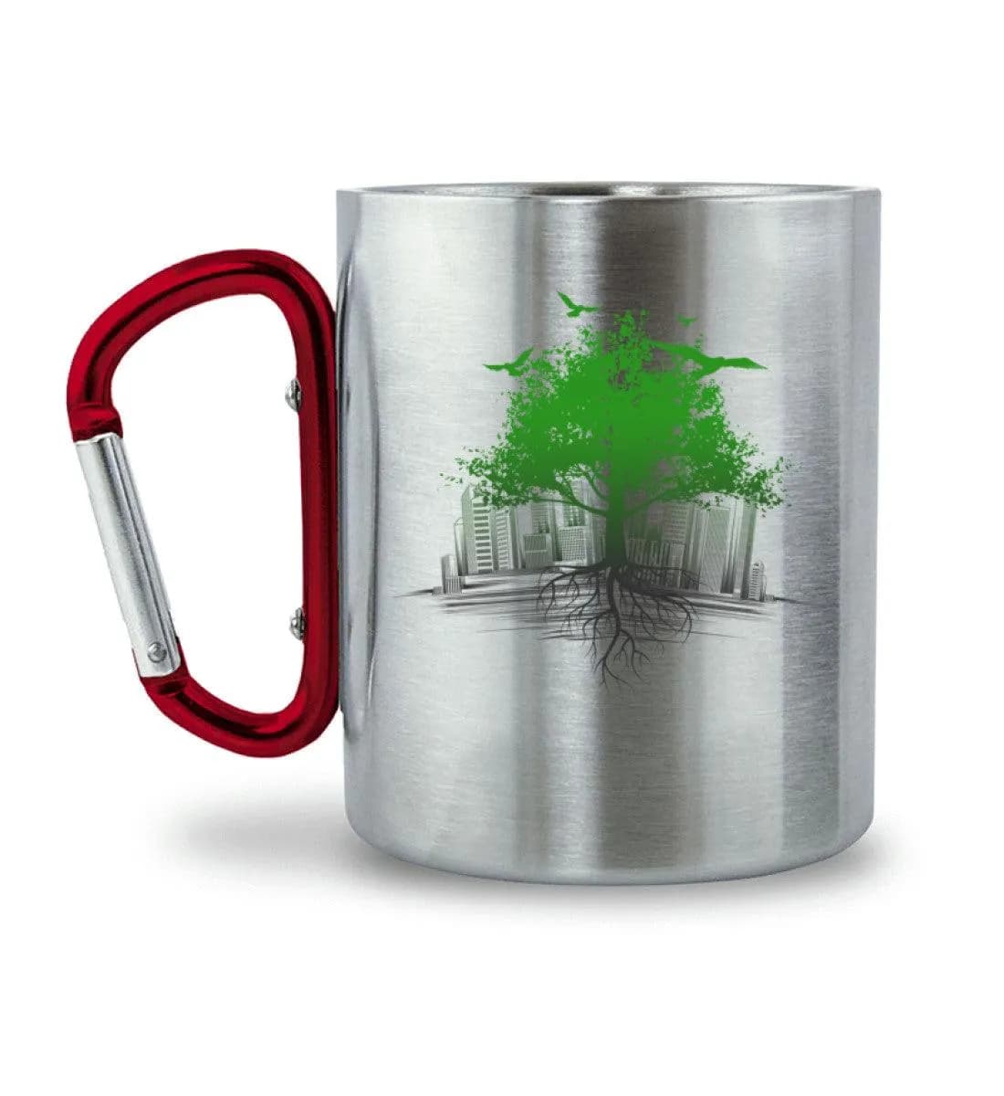 We need more trees - Edelstahltasse mit Karabinergriff