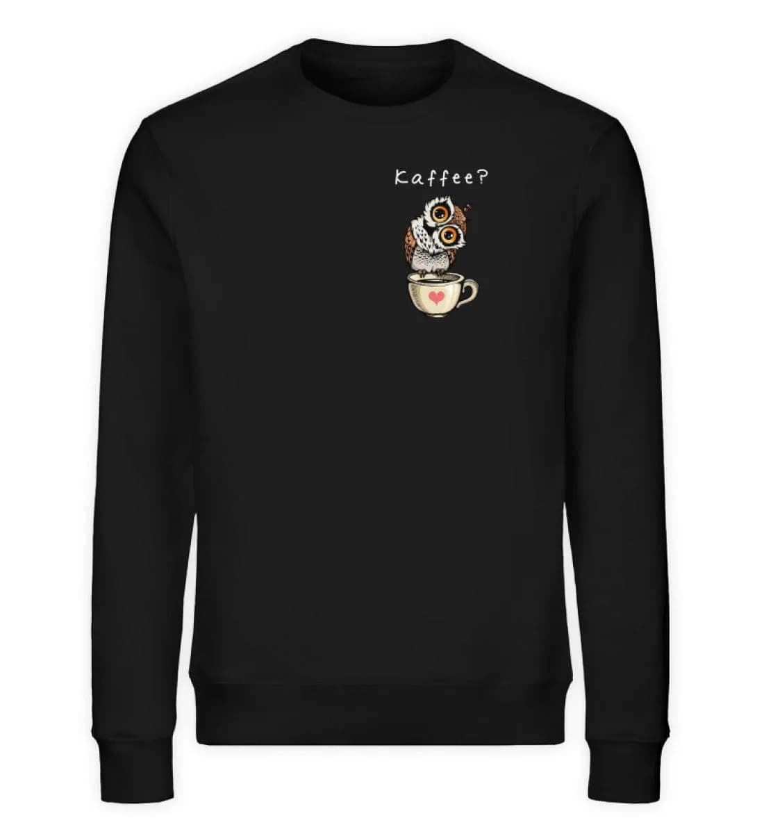 Eule auf Tasse Kaffee? - Unisex Bio Sweatshirt