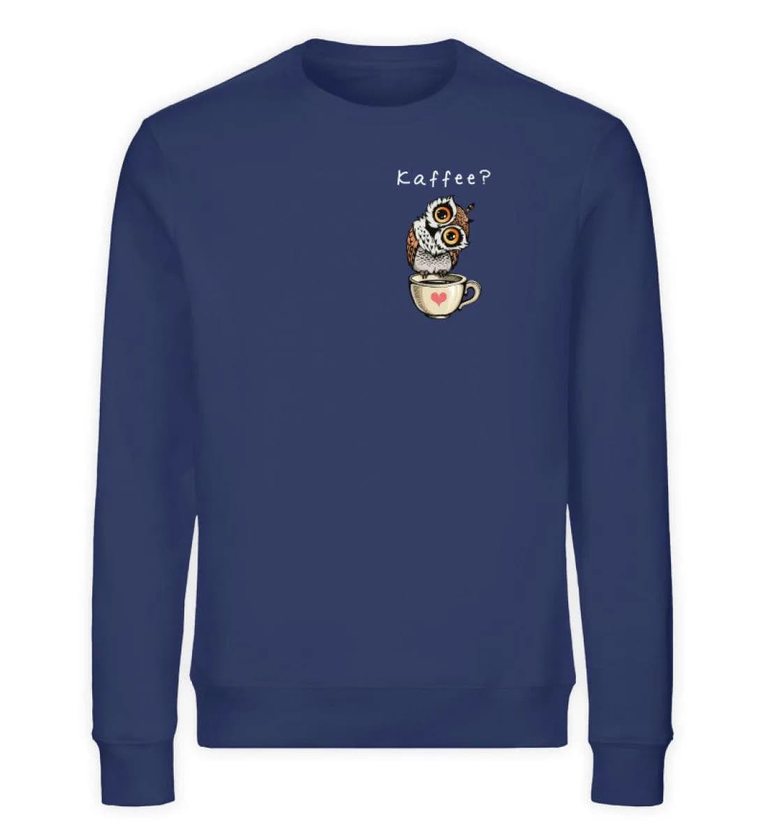 Eule auf Tasse Kaffee? - Unisex Bio Sweatshirt