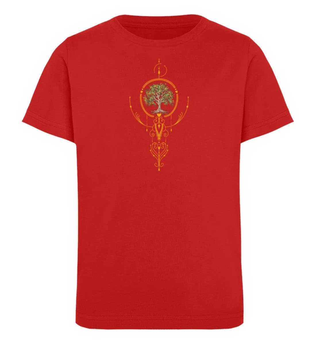 Baum mit Ornamenten - Kinder Bio T-Shirt
