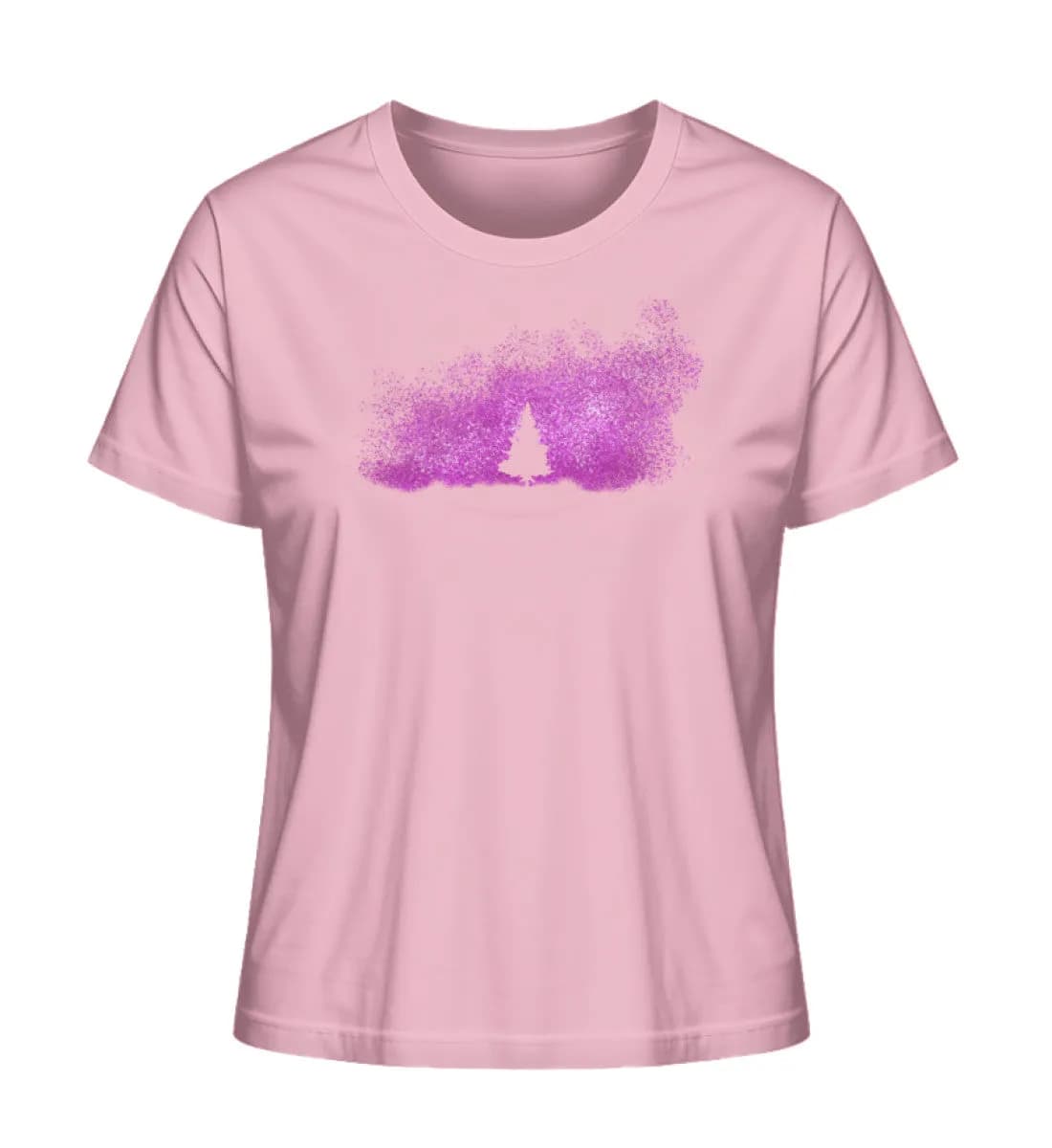 Baum im Sternenhimmel pink - Damen Premium Bio Shirt