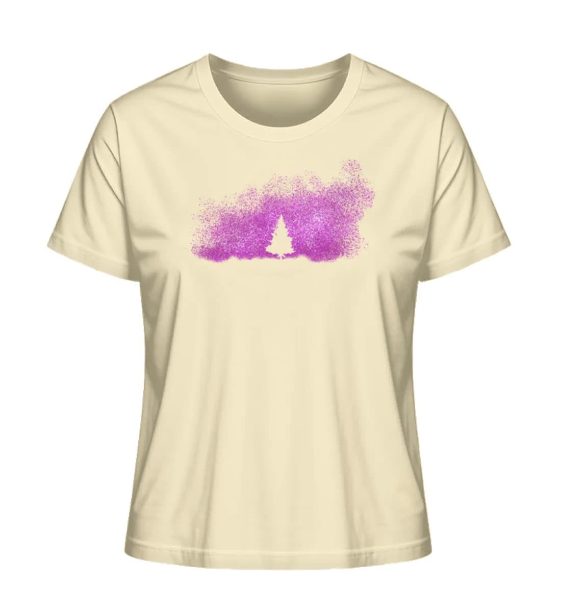 Baum im Sternenhimmel pink - Damen Premium Bio Shirt