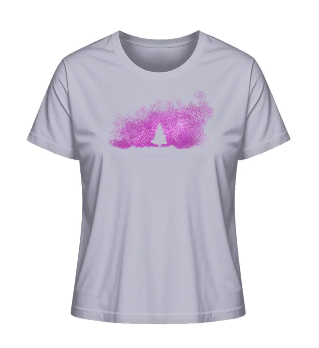 Baum im Sternenhimmel pink - Damen Premium Bio Shirt