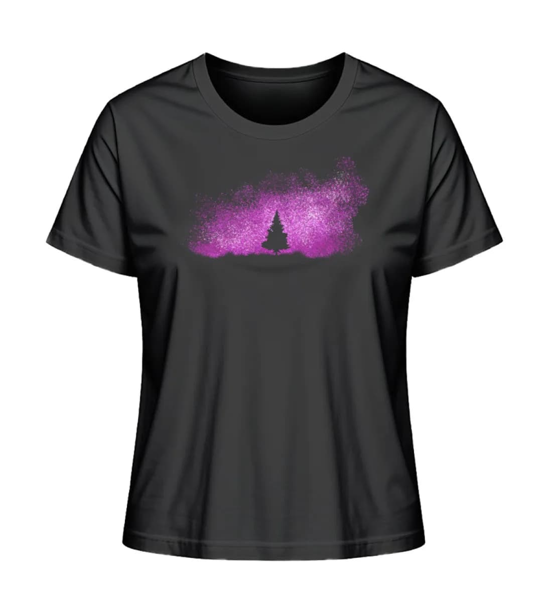 Baum im Sternenhimmel pink - Damen Premium Bio Shirt