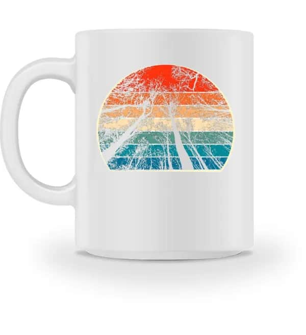 Retro Bäume - Tasse