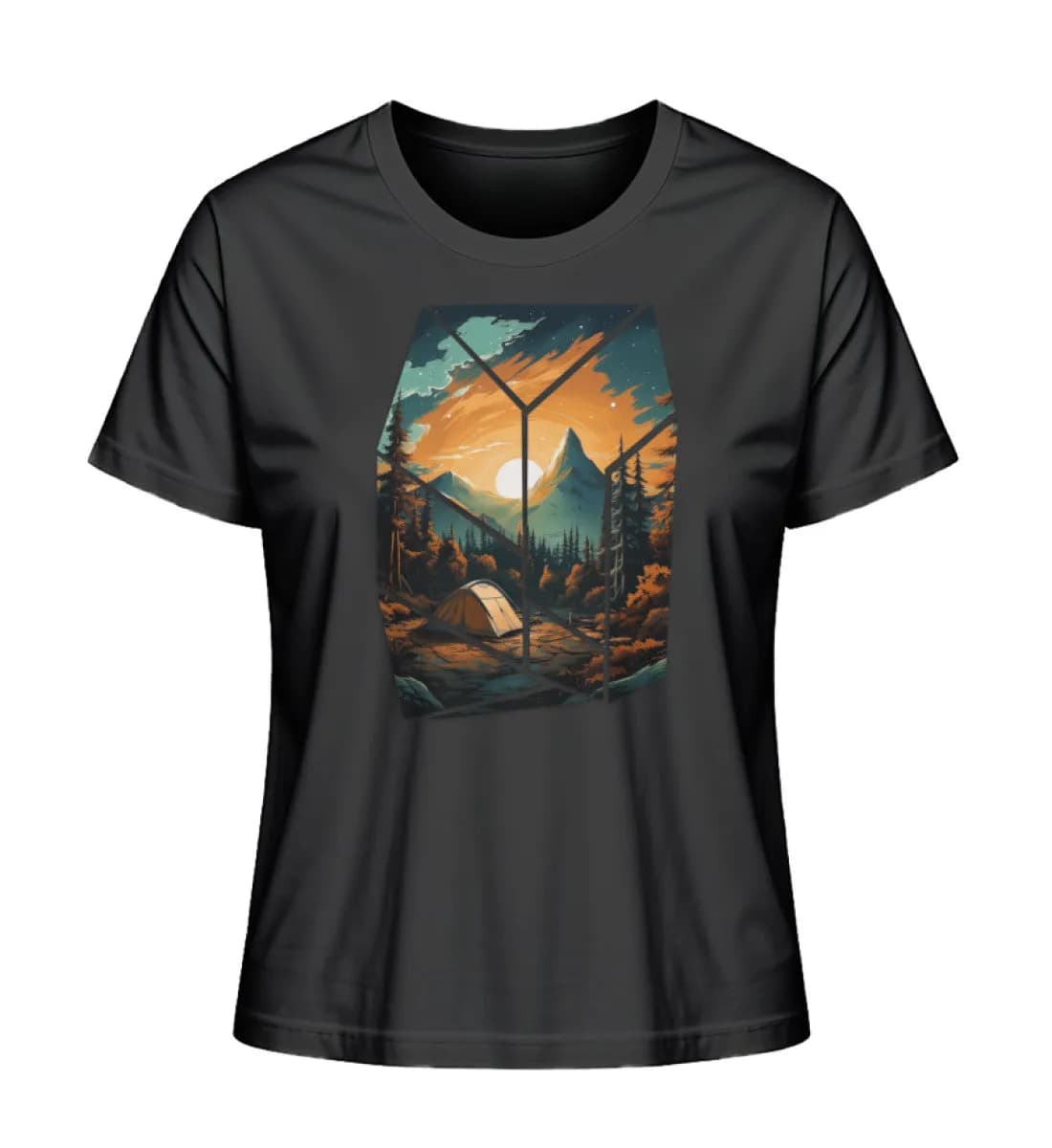 Camping in nature - Damen Premium Bio Shirt