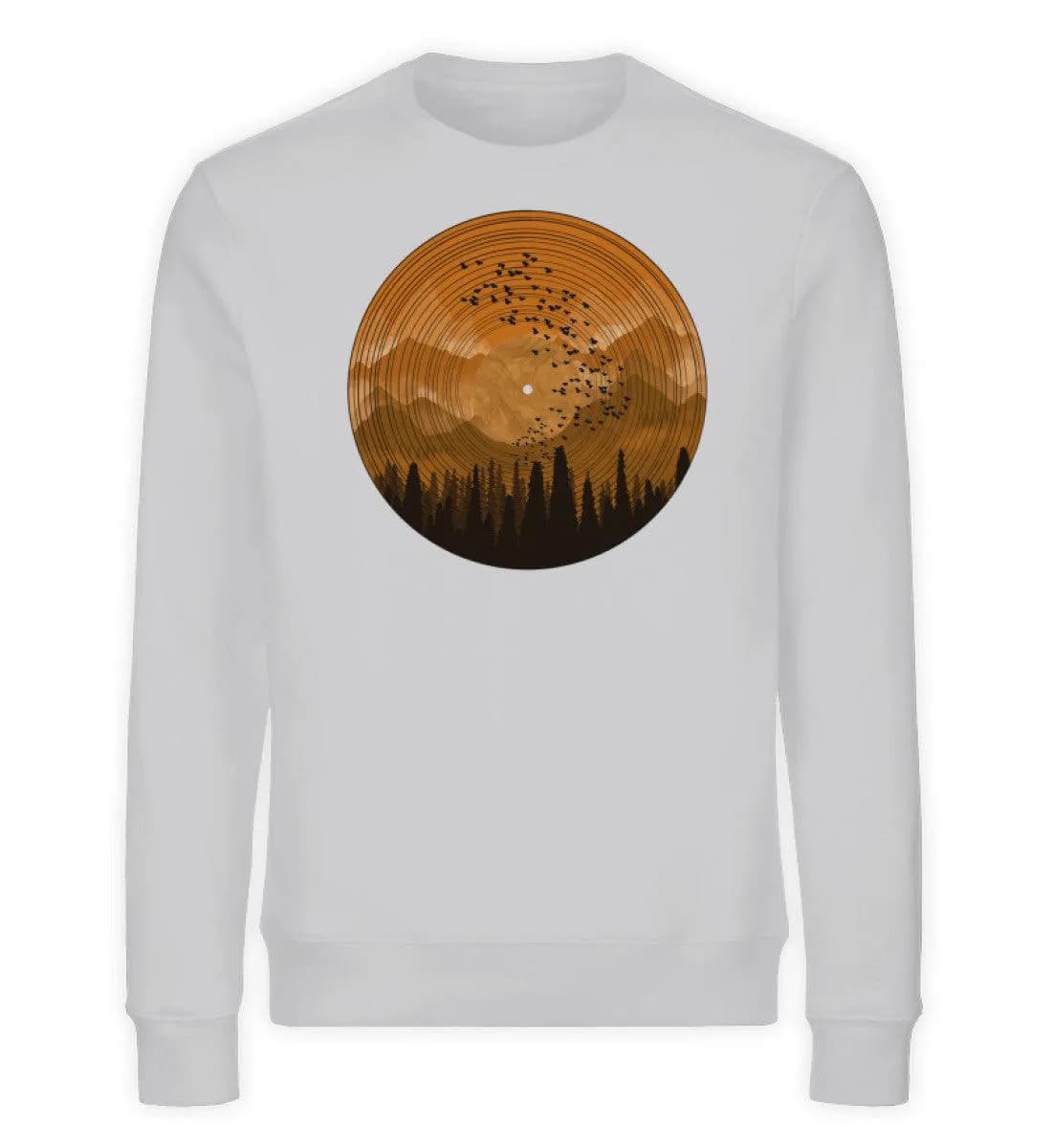Wald auf Schallplatte orange - Unisex Bio Sweatshirt